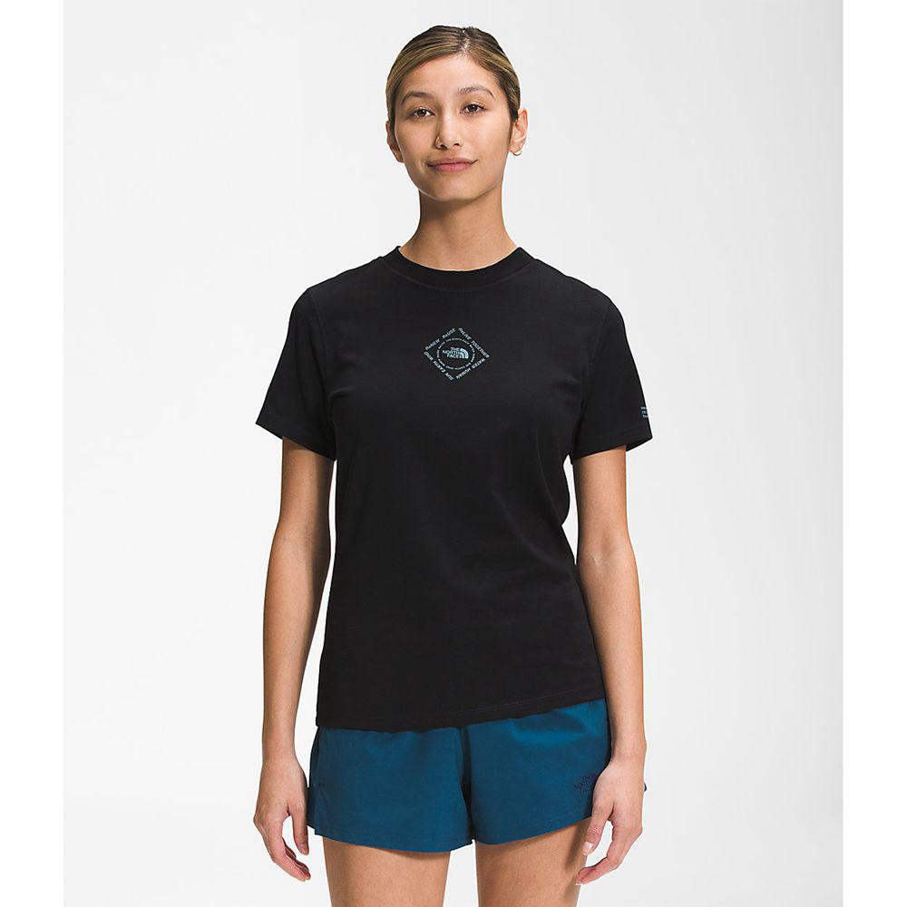 The North Face Κοντό Μανίκι Himalayan Bottle Source Γυναικεια T Shirt - Μαυρα (VIBZ18604)